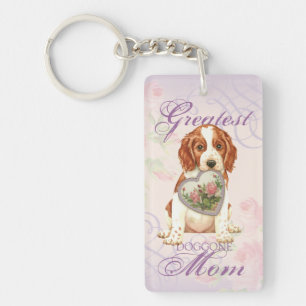 Welsh Springer Spaniel Heart Mum Key Ring