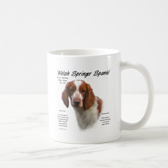 Welsh Springer Spaniel History Design Coffee Mug (Right)