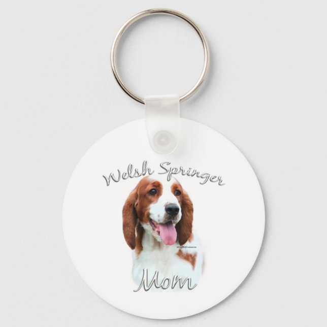 Welsh Springer Spaniel Mum 2 Key Ring (Front)