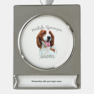 Welsh Springer Spaniel Mum 2 Silver Plated Banner Ornament