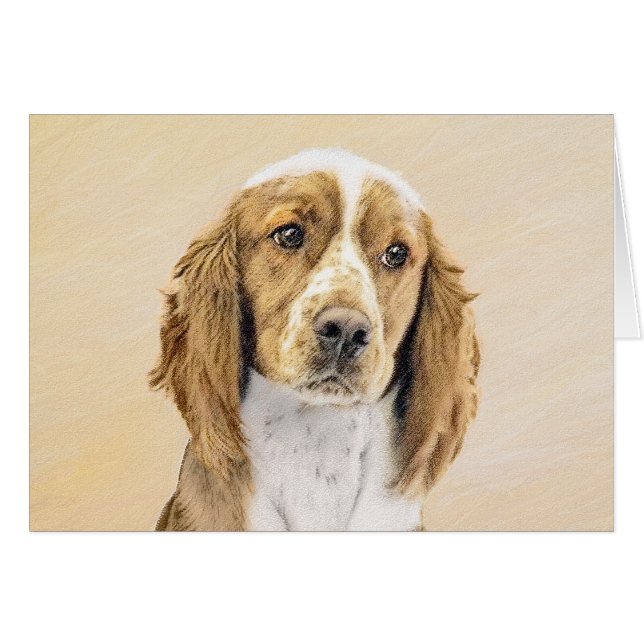 Welsh Springer Spaniel Painting - Original Dog Art (Front Horizontal)