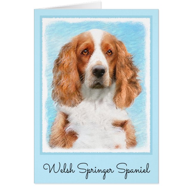 Welsh Springer Spaniel Painting - Original Dog Art (Front)