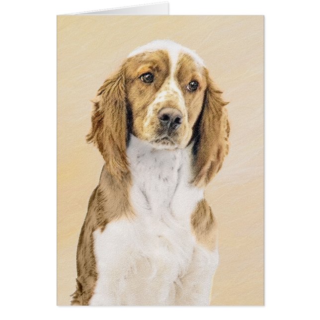 Welsh Springer Spaniel Painting - Original Dog Art (Front)