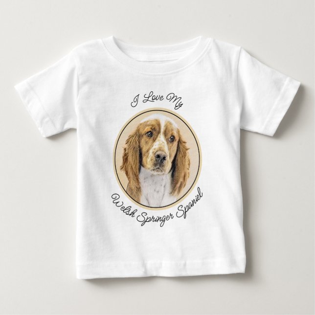 Welsh Springer Spaniel Painting - Original Dog Art Baby T-Shirt (Front)
