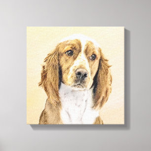 Welsh Springer Spaniel Painting - Original Dog Art Canvas Print