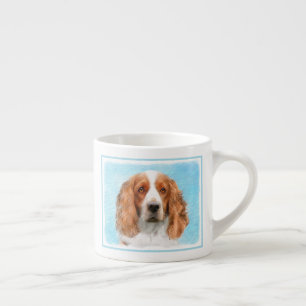 Welsh Springer Spaniel Painting - Original Dog Art Espresso Cup
