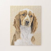 Welsh Springer Spaniel Painting - Original Dog Art