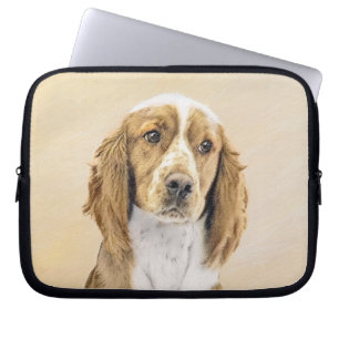 Welsh Springer Spaniel Painting - Original Dog Art Laptop Sleeve