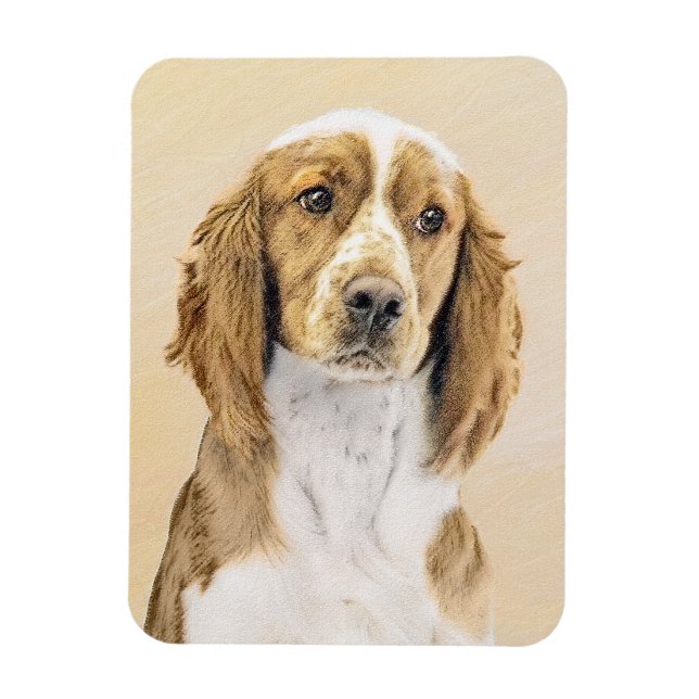 Welsh Springer Spaniel Painting - Original Dog Art Magnet (Vertical)