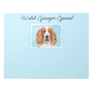 Welsh Springer Spaniel Painting - Original Dog Art Notepad