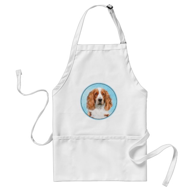 Welsh Springer Spaniel Painting - Original Dog Art Standard Apron (Front)
