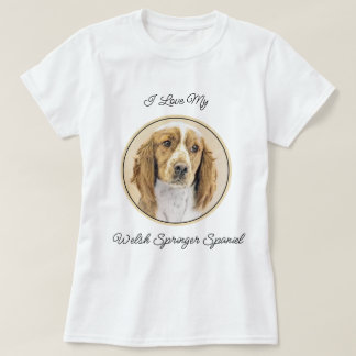 Welsh Springer Spaniel Painting - Original Dog Art T-Shirt
