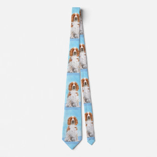 Welsh Springer Spaniel Painting - Original Dog Art Tie