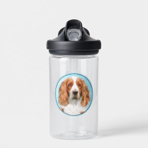 Welsh Springer Spaniel Painting - Original Dog Art Water Bottle