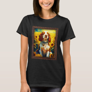 Welsh Springer Spaniel Painting Sunflower Flower M T-Shirt