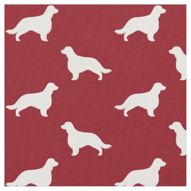 Welsh Springer Spaniel Silhouettes with Long Tail Fabric (Close Up)