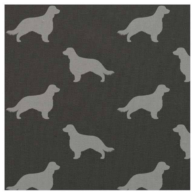 Welsh Springer Spaniel Silhouettes with Long Tail Fabric (Close Up)