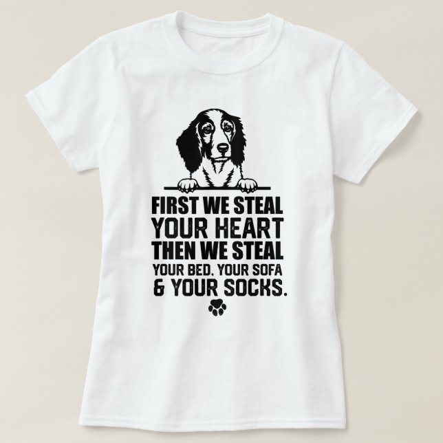Welsh Springer Spaniel Steal Your Heart Steal Your T-Shirt (Design Front)