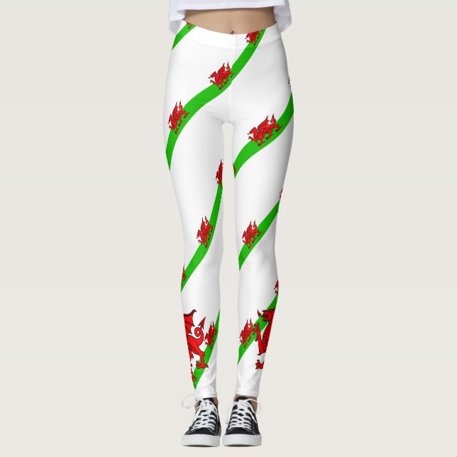 Welsh stripes flag leggings (Front)