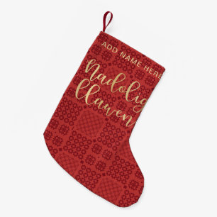 Welsh Tapestry Pattern, Carthen Blanket Design Sma Small Christmas Stocking