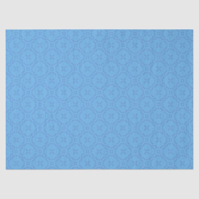 Welsh Tapestry Pattern, Chic Blue Tissue Paper (Front)