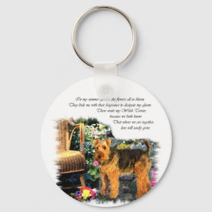 Welsh Terrier Art Gifts Key Ring