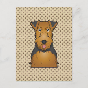 Welsh Terrier Cartoon Postcard