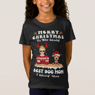 Welsh Terrier Christmas To The World Best Dog Mum T-Shirt