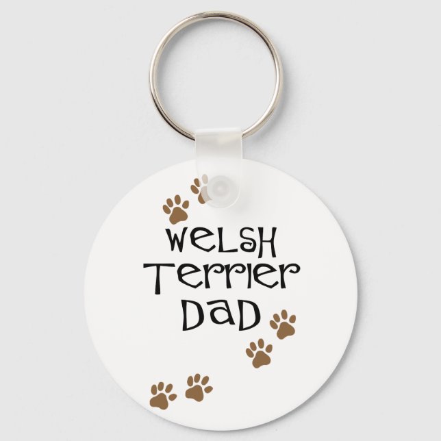 Welsh Terrier Dad for Welsh Terrier Dog Dads Key Ring (Front)
