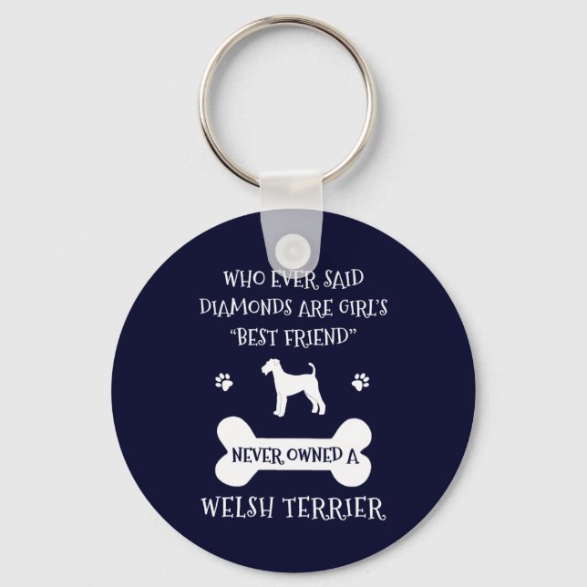 Welsh Terrier Dog Best Friend Key Ring (Front)