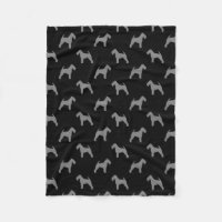 Welsh Terrier Dog Breed Silhouettes Pattern