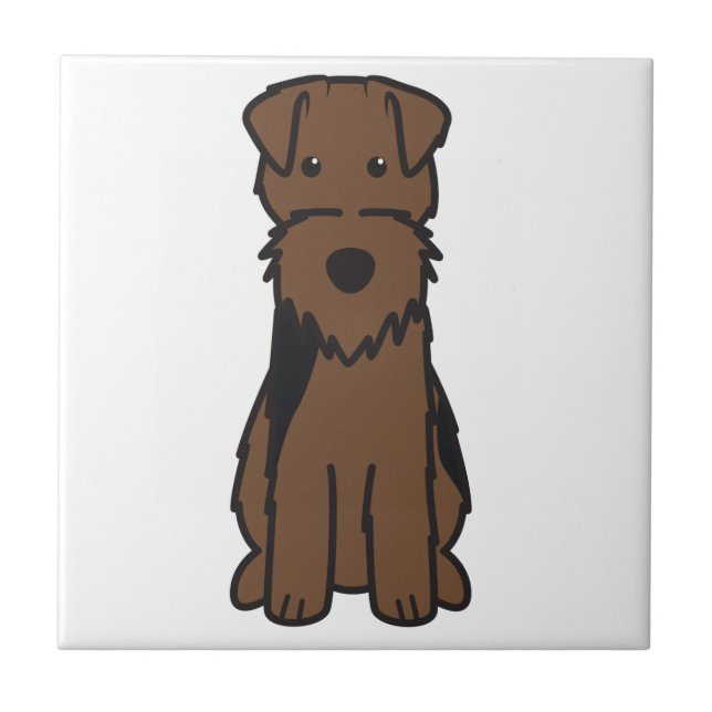 Welsh Terrier Dog Cartoon Tile (Front)