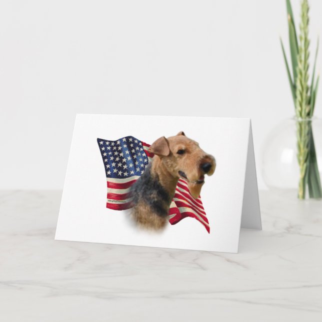 Welsh Terrier Flag Card (Front)