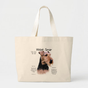 Welsh Terrier History; About Welsh Terriers Large Tote Bag
