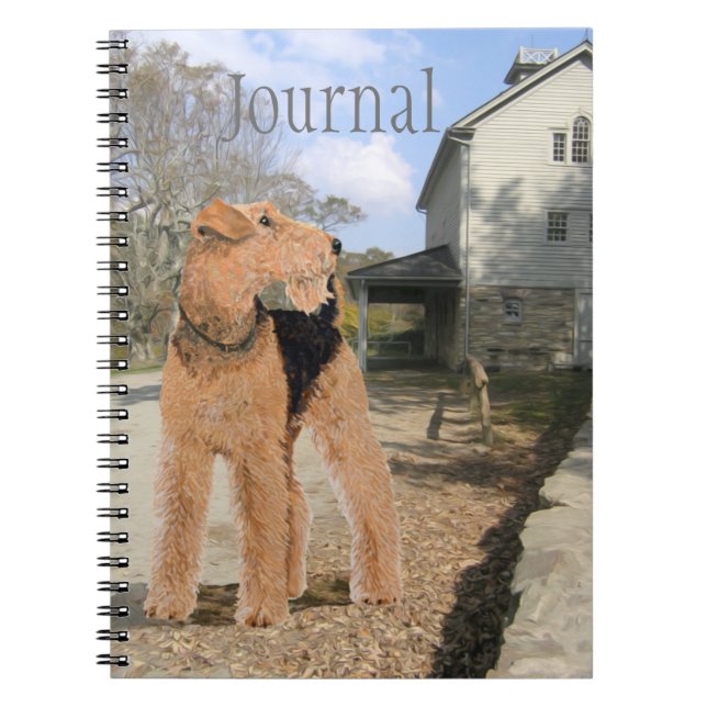 Welsh Terrier in the Stable Yard Notebook (Front)