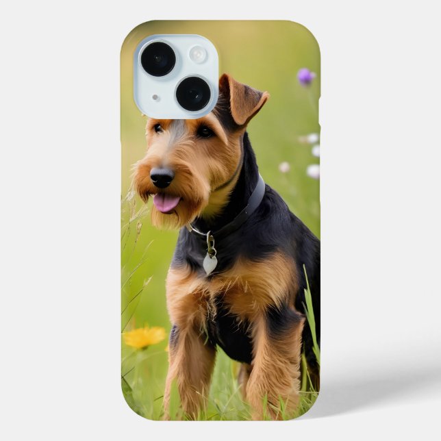 Welsh Terrier In Wildflower Field Case-Mate iPhone Case (Back)