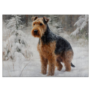 Welsh Terrier Let It Snow Christmas  Cutting Board