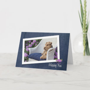 Welsh Terrier Missing You Card