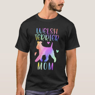 Welsh Terrier Mum Welsh Terrier Dog Mum Rainbow Wa T-Shirt