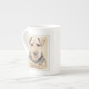 Welsh Terrier Painting - Cute Original Dog Art Bone China Mug