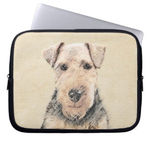 Welsh Terrier Painting - Cute Original Dog Art Laptop Sleeve