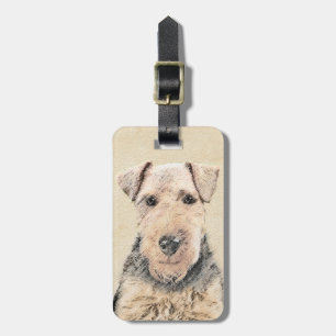 Welsh Terrier Painting - Cute Original Dog Art Luggage Tag