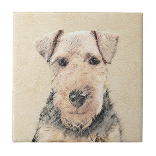 Welsh Terrier Painting - Cute Original Dog Art Tile