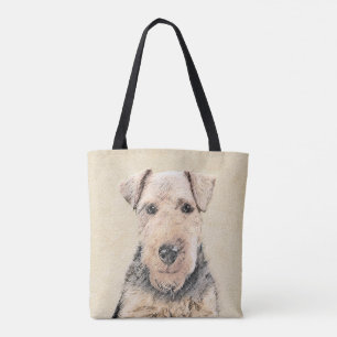 Welsh Terrier Painting - Cute Original Dog Art Tote Bag
