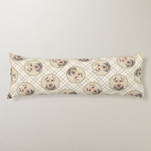 Welsh Terrier Painting WT Cute Original Dog Art Body Cushion