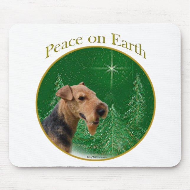 Welsh Terrier Peace Mouse Mat (Front)