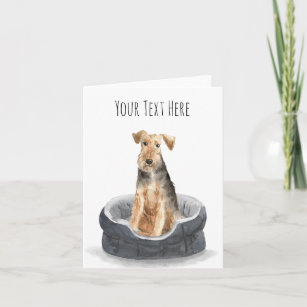 Welsh Terrier Personalised Greeting Card