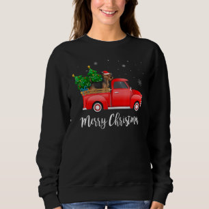 Welsh Terrier Red Truck Christmas Tree Xmas Dog Sweatshirt