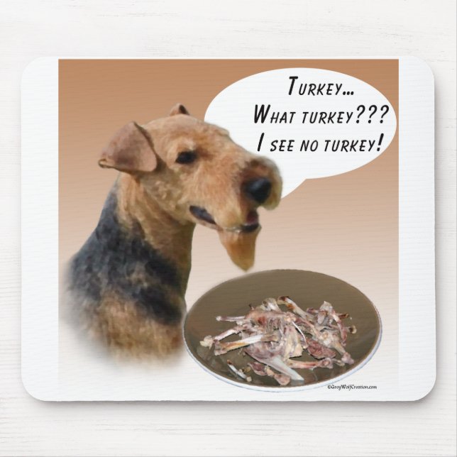 Welsh Terrier Turkey Mouse Mat (Front)