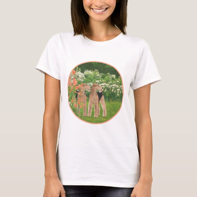 Welsh Terriers Coral Garden T-Shirt (Front)